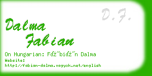 dalma fabian business card